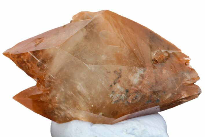 Twinned, Hematite Included Calcite Crystal - China #161633